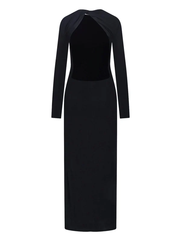 Saint Laurent Black Long Dress - Image 2