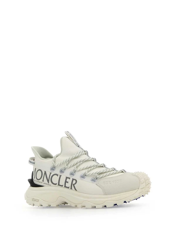 Moncler White Low Top Sneakers - Image 2