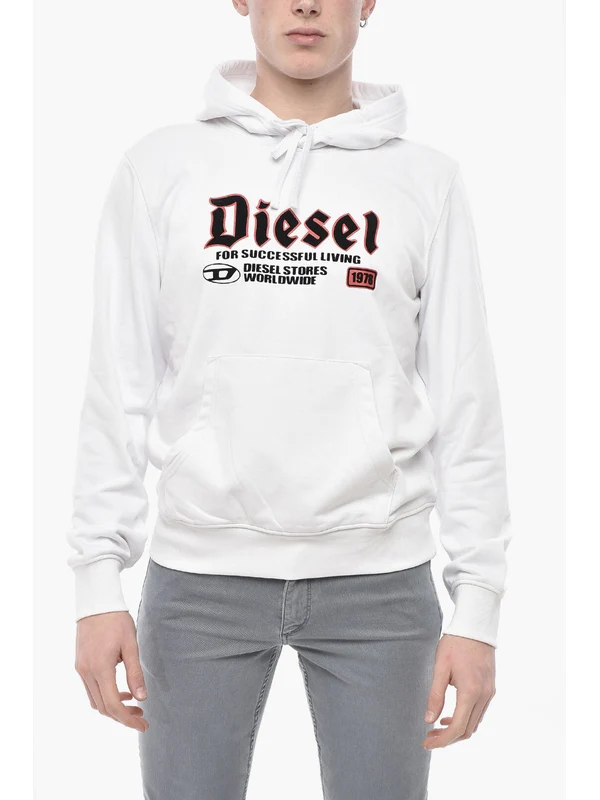 Diesel White Hoodies - Image 2