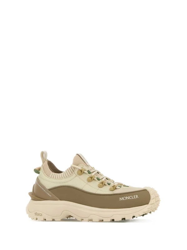 Moncler Beige Low Top Sneakers - Image 2