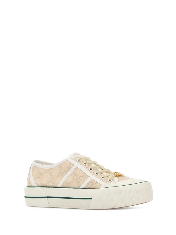 Gucci Beige Low Top Sneakers - Image 2