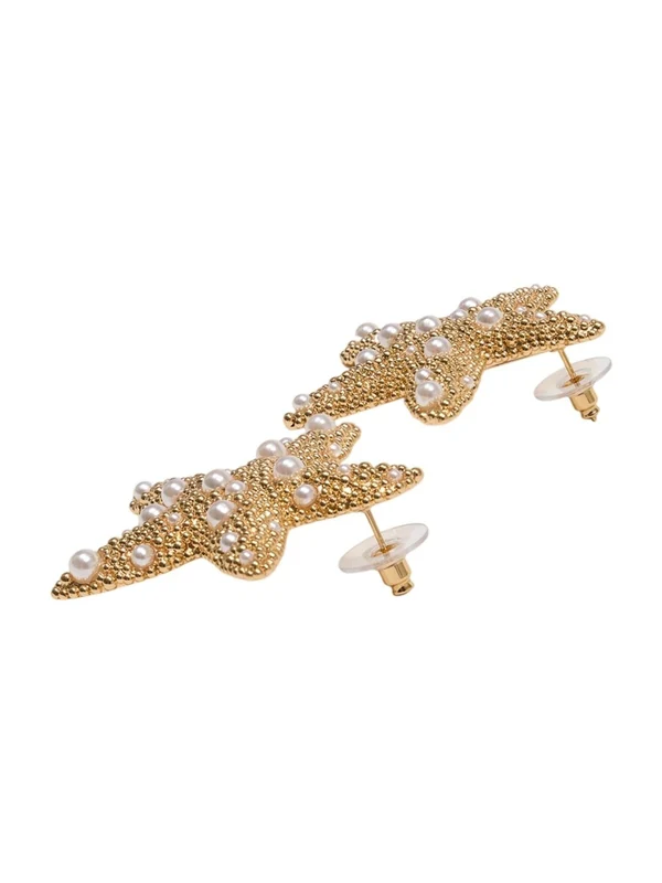 Self-Portrait Gold Earrings - Image 2