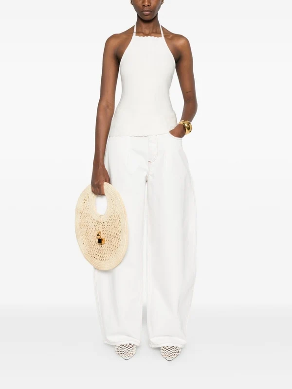 Jacquemus White Denim Pants - Image 2