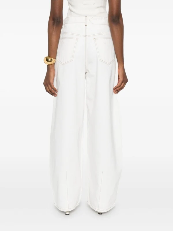 Jacquemus White Denim Pants - Image 4
