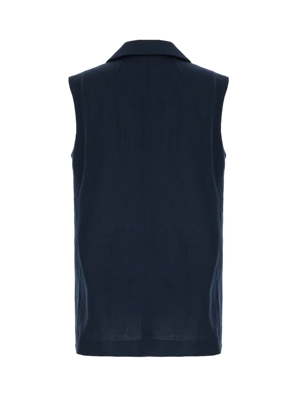 S Max Mara Navy Vests - Image 2