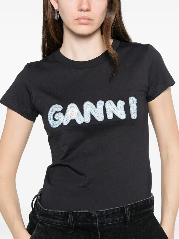 Ganni Black Half Sleeve - Image 2