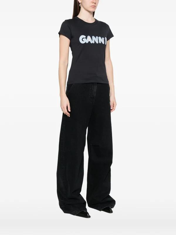 Ganni Black Half Sleeve - Image 4