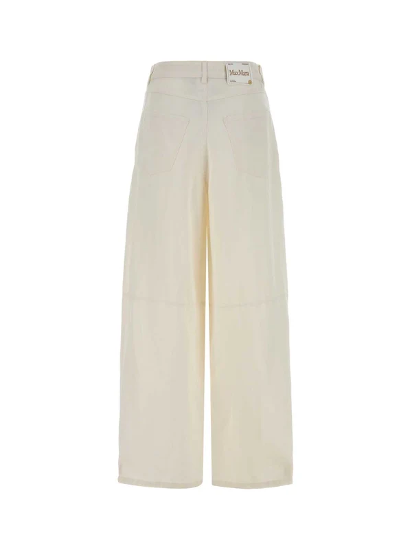 S Max Mara White Trousers - Image 2