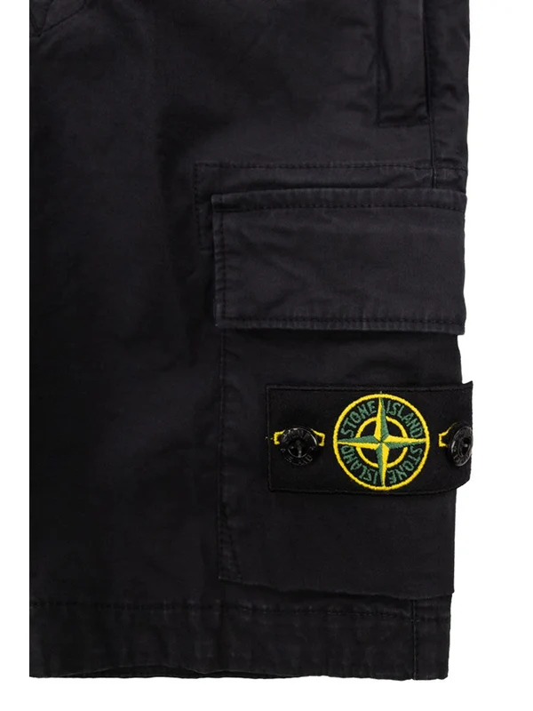 Stone Island Navy Shorts - Image 3