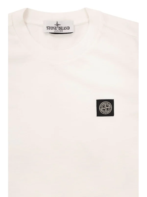 Stone Island White Half Sleeve - Image 3