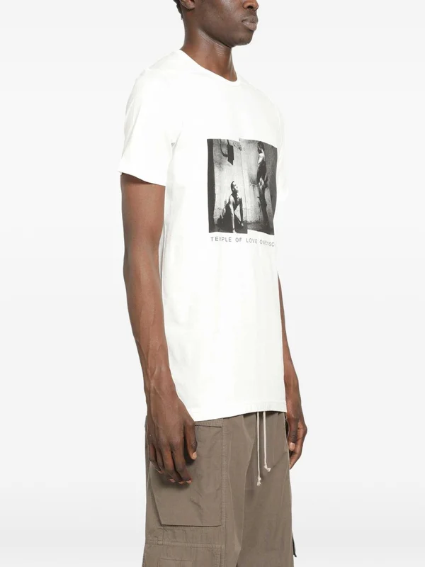 Rick Owens Drkshdw White Half Sleeve - Image 3