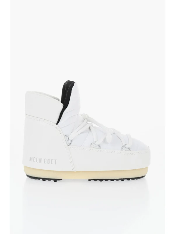 Moon Boot White Lace-Up Boots - Image 4