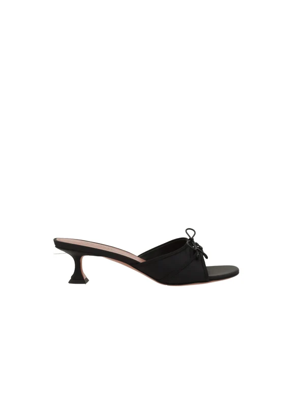 Amina Muaddi Black Sandal Heels - Image 3