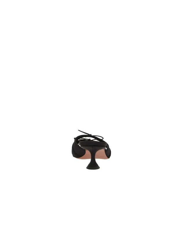 Amina Muaddi Black Sandal Heels - Image 4