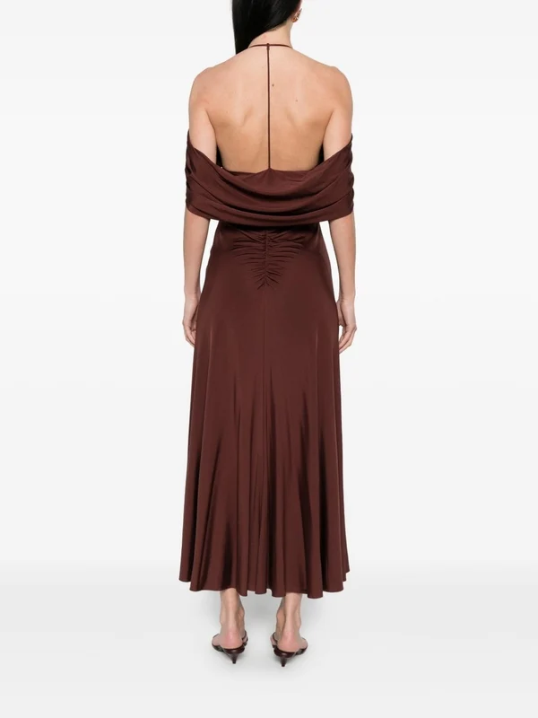 Self-Portrait Brown Long Dress - Image 4