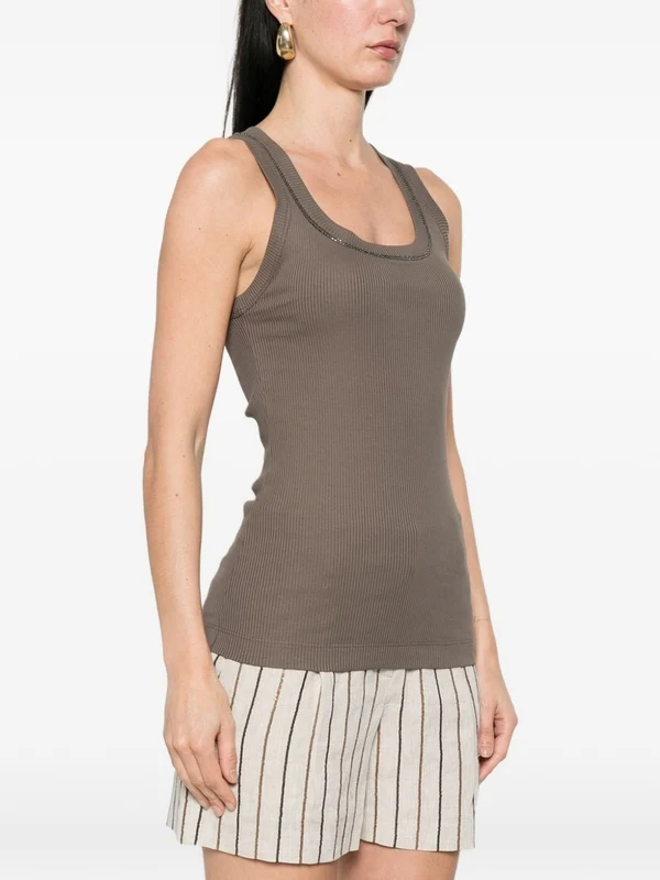 Brunello Cucinelli Beige Sleeveless - Image 2