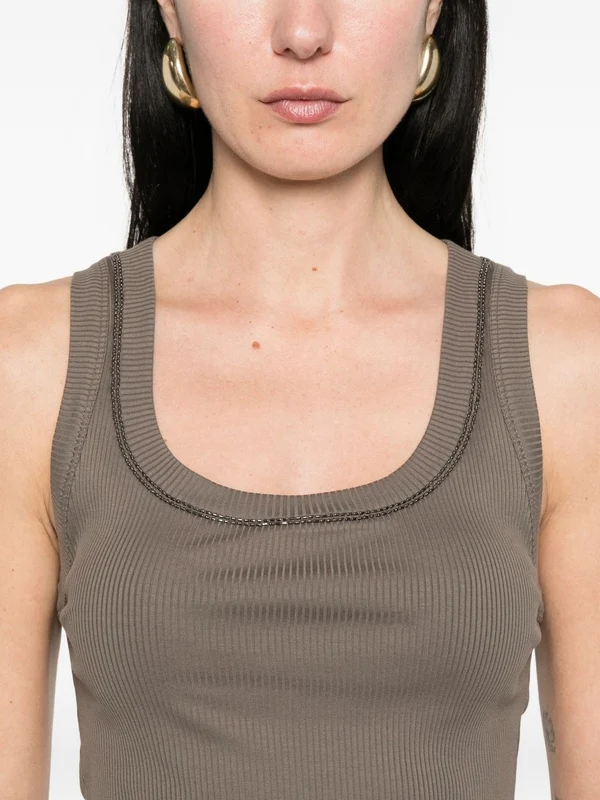 Brunello Cucinelli Beige Sleeveless - Image 5