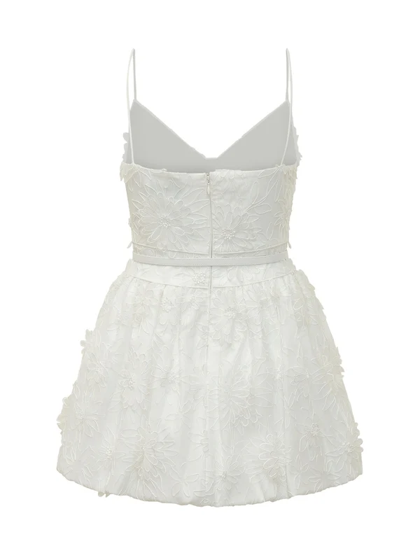 Flower Lace Mini Dress - Image 2
