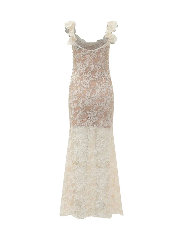 Self-Portrait Ivory Long Dress - Image 2