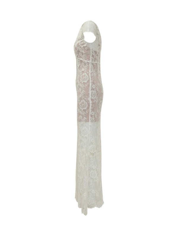 Self-Portrait White Long Dress - Image 3