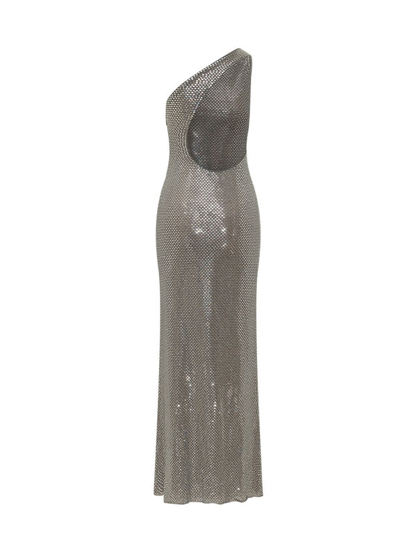 Self-Portrait Grey Long Dress - Image 2