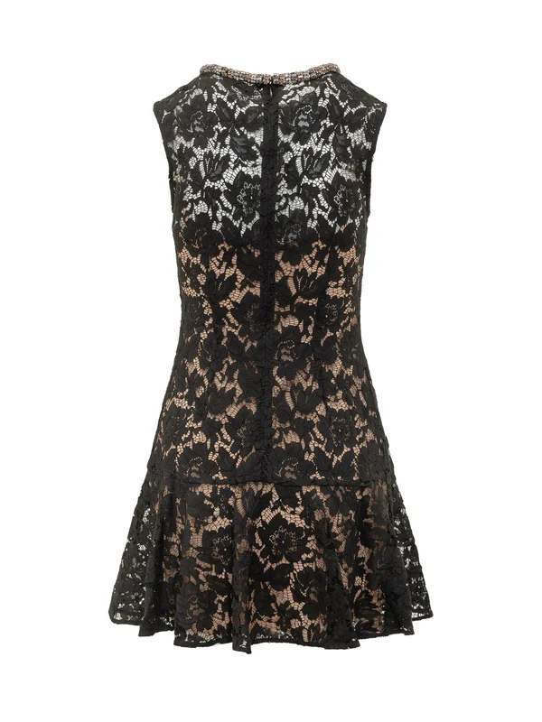 Lace Pearl Embellished Dress - Image 2