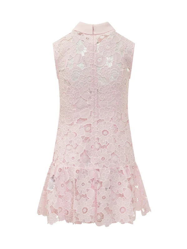 Flower Lace Collar Dress - Image 2