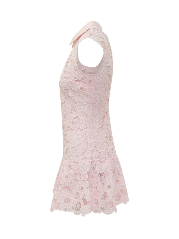 Flower Lace Collar Dress - Image 3