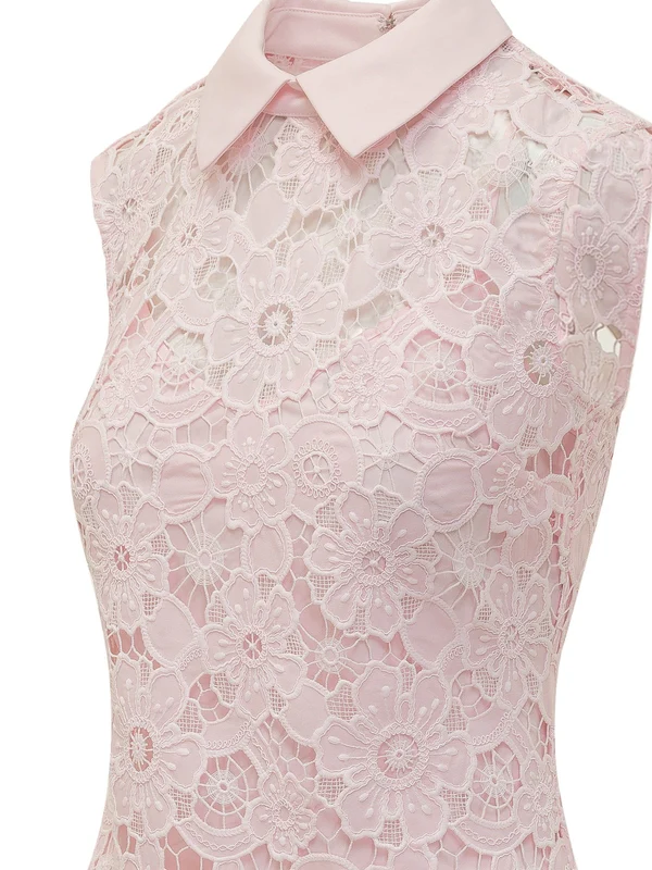 Flower Lace Collar Dress - Image 4