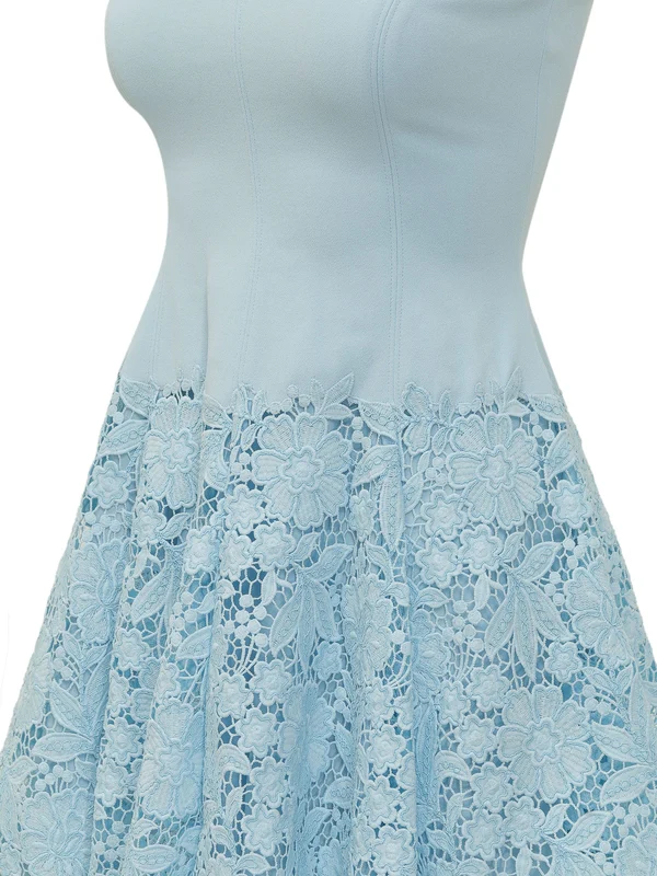 Flower Lace Lace Mini Dress - Image 4