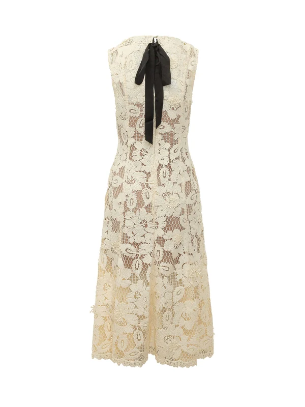 Flower Lace Lace Midi Dress - Image 2