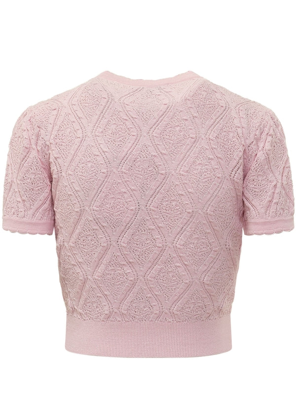 Logo Embroidery Short Sleeve Cardigan - Image 2