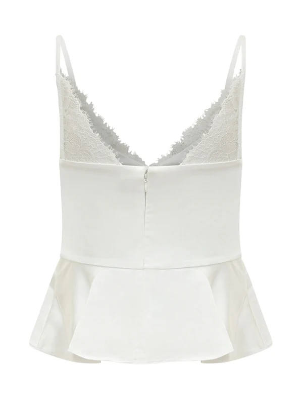 Satin Lace Sleeveless Top - Image 2