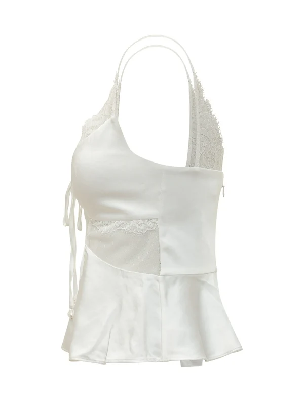 Satin Lace Sleeveless Top - Image 3
