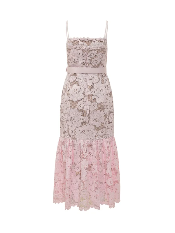 Flower Lace Lace Midi Dress - Image 2