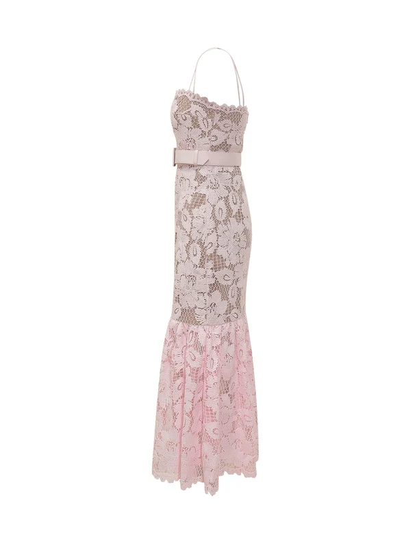 Flower Lace Lace Midi Dress - Image 3