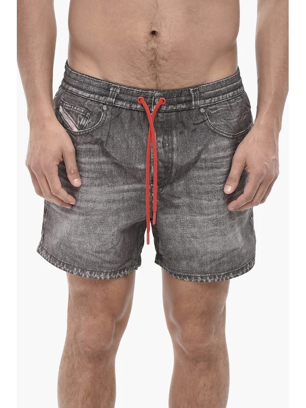 Diesel Grey Swim Shorts - Image 2