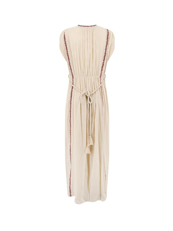 Isabel Marant Etoile Red Ivory Long Dress - Image 2