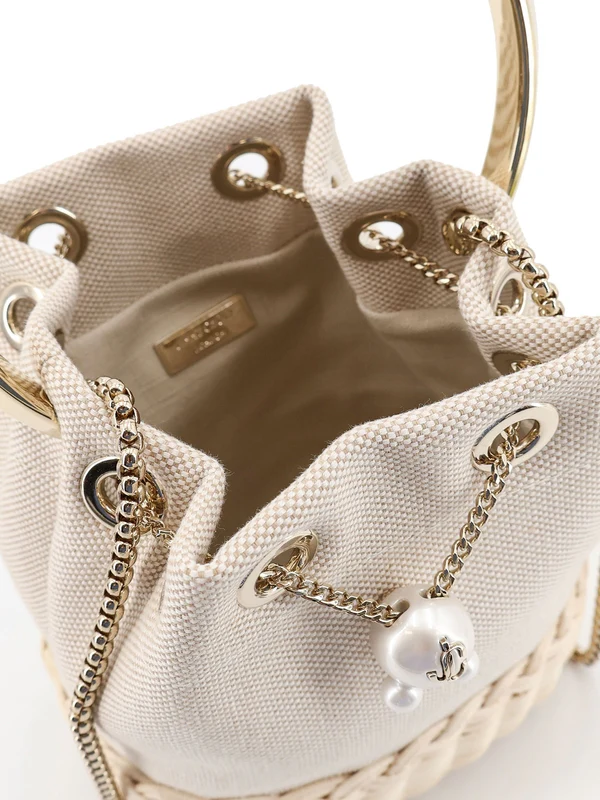 Jimmy Choo Beige Bucket Bags - Image 4