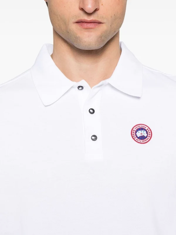 Canada Goose White Polo Shirts - Image 3