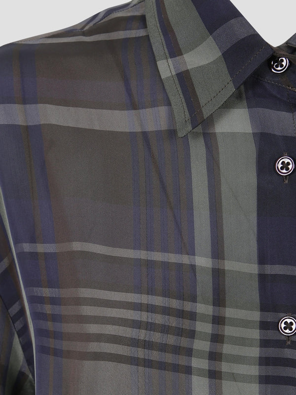 The Frankie Shop Navy Checked Shirts & Blouses - Image 3