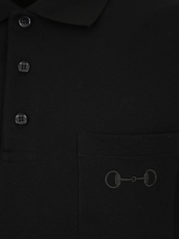 Gucci Black Polo Shirts - Image 3