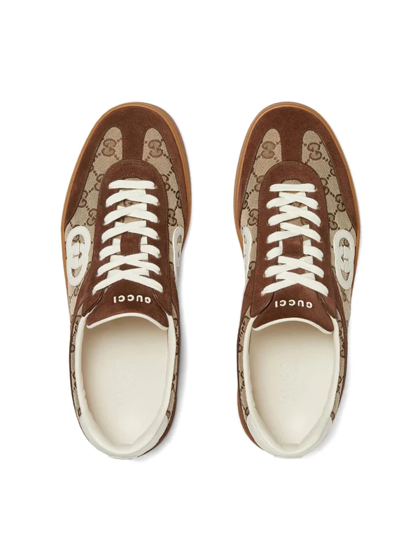 Gucci Brown Low Top Sneakers - Image 2