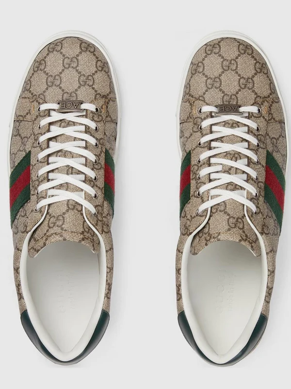 Gucci Beige Low Top Sneakers - Image 2