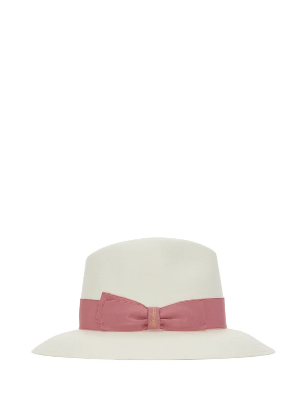 Borsalino White Pink Fedora - Image 2