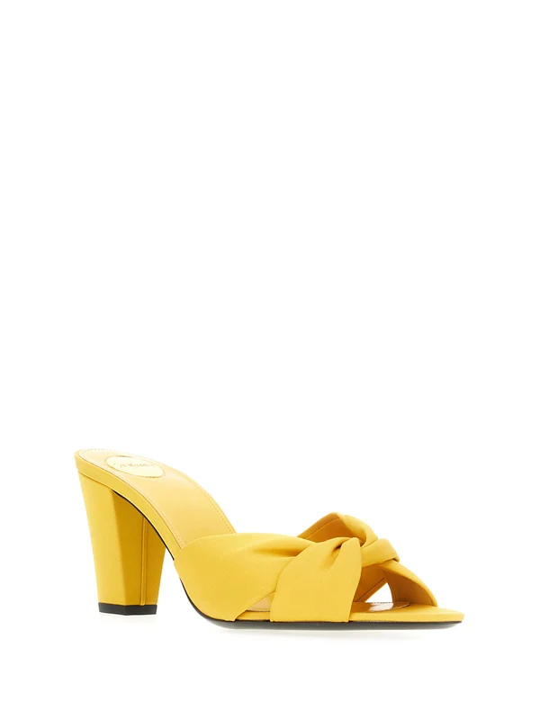 Saint Laurent Yellow Sandal Heels - Image 2
