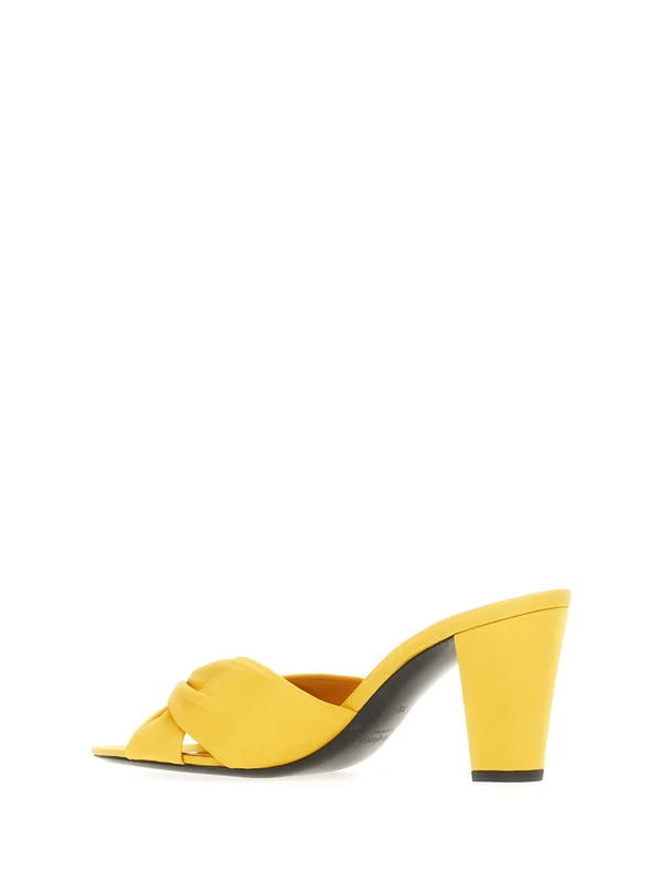 Saint Laurent Yellow Sandal Heels - Image 3