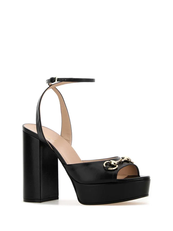 Gucci Black Sandal Heels - Image 2