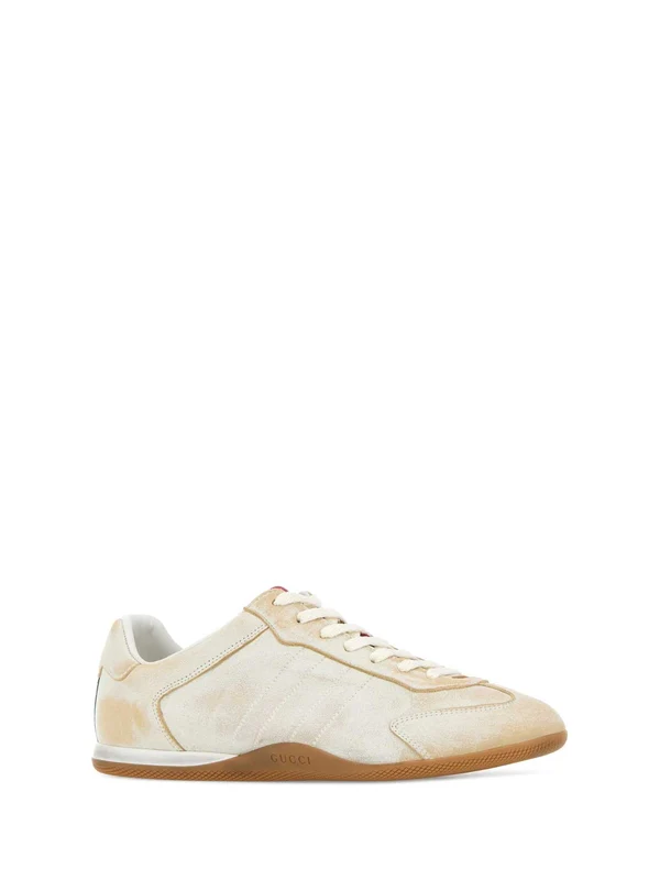 Gucci White Low Top Sneakers - Image 2