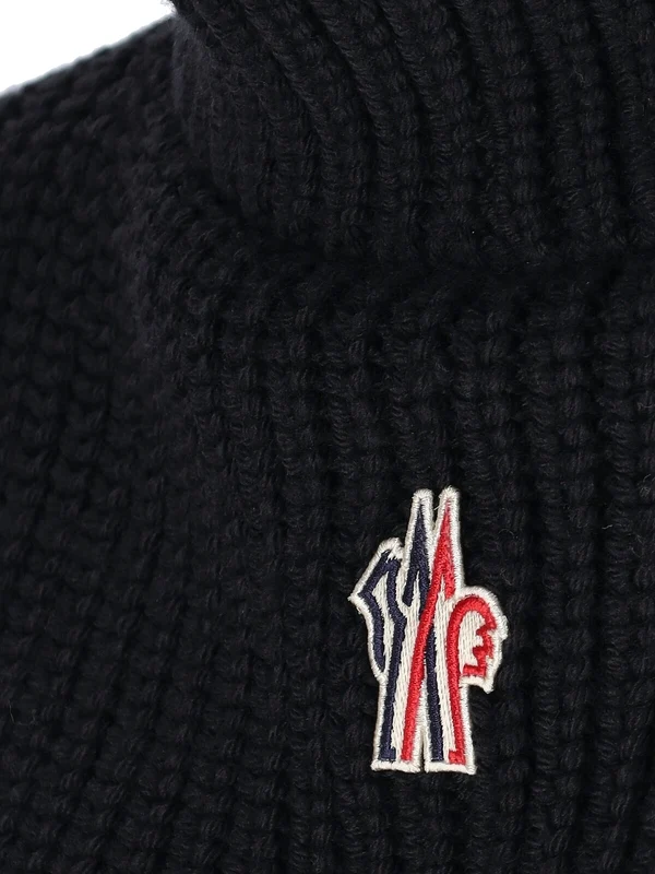 Moncler Black Wool Mufflers - Image 3